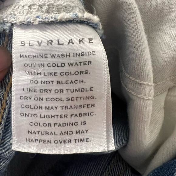 SLVRLAKE $299 Tyler Frayed Hem Straight Leg Jeans Size 27 - Picture 8 of 10